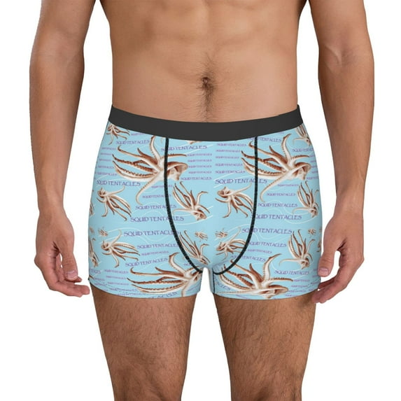 KLL Octopus Men's Cotton Boxer Briefs Underwear-Large