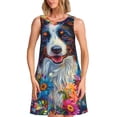 thumbnail image 1 of KLL Oil Painting Sunflower Puppy Pattern Womens Summer Dresses 2025,Loose Round Neck Sleeveless Sundresses Tank Dresses with Pockets, 1 of 7