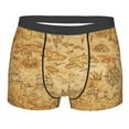 KLL Old Vintage Map Of Sea Men's Cotton Boxer Briefs Underwear