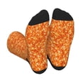 thumbnail image 1 of KLL Orange Glitter Print Cool Socks Men's Women's Crew Socks Funny Crazy Novelty Stockings, 1 of 7