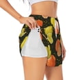 thumbnail image 1 of KLL Orange Lemon Pattern Shorts Women,Athletic Shorts High Waisted Running Shorts Pocket Sporty Short Gym Elastic Workout Shorts-XX-Large, 1 of 7