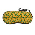 thumbnail image 1 of KLL Orange Lemon Print Eyeglass Case for Men & Women's Classy Travel Eyewear Holder Case Zipper Eyeglasses Case With Hook, 1 of 6