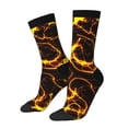 thumbnail image 1 of KLL Orange Lightning Print Cool Socks Men's Women's Crew Socks Funny Crazy Novelty Stockings, 1 of 6