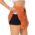 thumbnail image 1 of KLL Orange lightning Pattern Shorts Women,Athletic Shorts High Waisted Running Shorts Pocket Sporty Short Gym Elastic Workout Shorts-Medium, 1 of 7