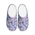 thumbnail image 1 of KLL Orchids Flowers Pattern Adult Unisex Cozy Slippers,Fuzzy Slip-on Slippers TPR Sole Slippers Comfort Plush Home Footwear for Indoor & Outdoor-37/38, 1 of 7