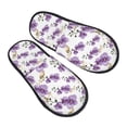 thumbnail image 1 of KLL Orchids Flowers Slippers for Women Men House Slip on Indoor Outdoor Bedroom Furry Fleece Lined Ladies Comfy Anti-Skid Rubber Hard Sole-Large, 1 of 8