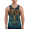 thumbnail image 1 of KLL Owl In Blue Print Men's Muscle Gym Workout Stringer Tank Tops Bodybuilding Fitness T-Shirts Tank Tops Men-3X-Large, 1 of 7