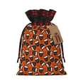 thumbnail image 1 of KLL Owls And Boo for Christmas Gift Bag,Christmas Burlap Goody Gift Bags with Plaid Drawstrings for Xmas Presents Holiday Party Favor Treats Candy-Black, 1 of 8