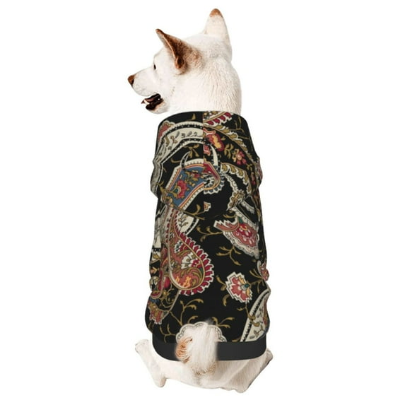 KLL Paisley6 for Basic Dog Hoodie - Pet Hoodie Sweater with Leash Hole - Cute Dog Sweatshirt - Pet Clothes Hooded Sweatshirt for Dog & Cat -Small