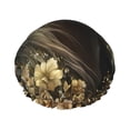 thumbnail image 1 of KLL Palatial Gold Pattern Horse Pattern Shower Cap & Bath Cap for Women,Reversible Oversized Waterproof Shower Caps for all Hair Lengths,Elastic Reusable Bathing Hair Cap, 1 of 6