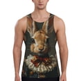 thumbnail image 1 of KLL Palatial Style Flower Rabbit Print Men's Muscle Gym Workout Stringer Tank Tops Bodybuilding Fitness T-Shirts Tank Tops Men-X-Large, 1 of 7