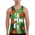 thumbnail image 1 of KLL Palm Leaves And Tropical Flowers Print Men's Muscle Gym Workout Stringer Tank Tops Bodybuilding Fitness T-Shirts Tank Tops Men-3X-Large, 1 of 7
