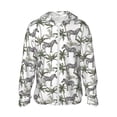 thumbnail image 1 of KLL Palm Trees Zebra Print Men's Women’s UPF 50+ Sun Protection Outdoor Hoodie Jacket Long Sleeve Fishing Hiking Performance Shirt-X-Large, 1 of 6