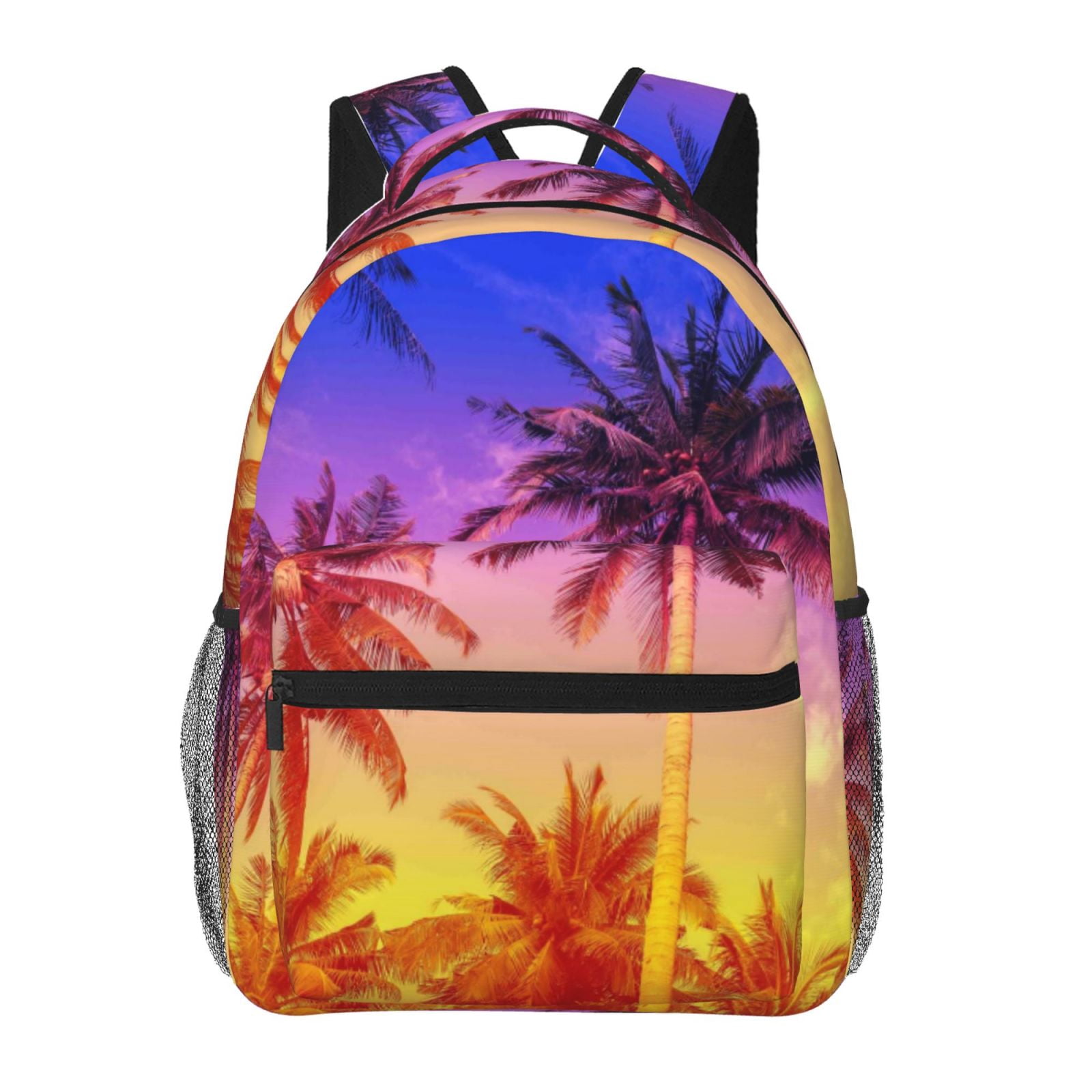 KLL Palm Trees at Sunset Print Casual Backpack for Men Women,Travel ...