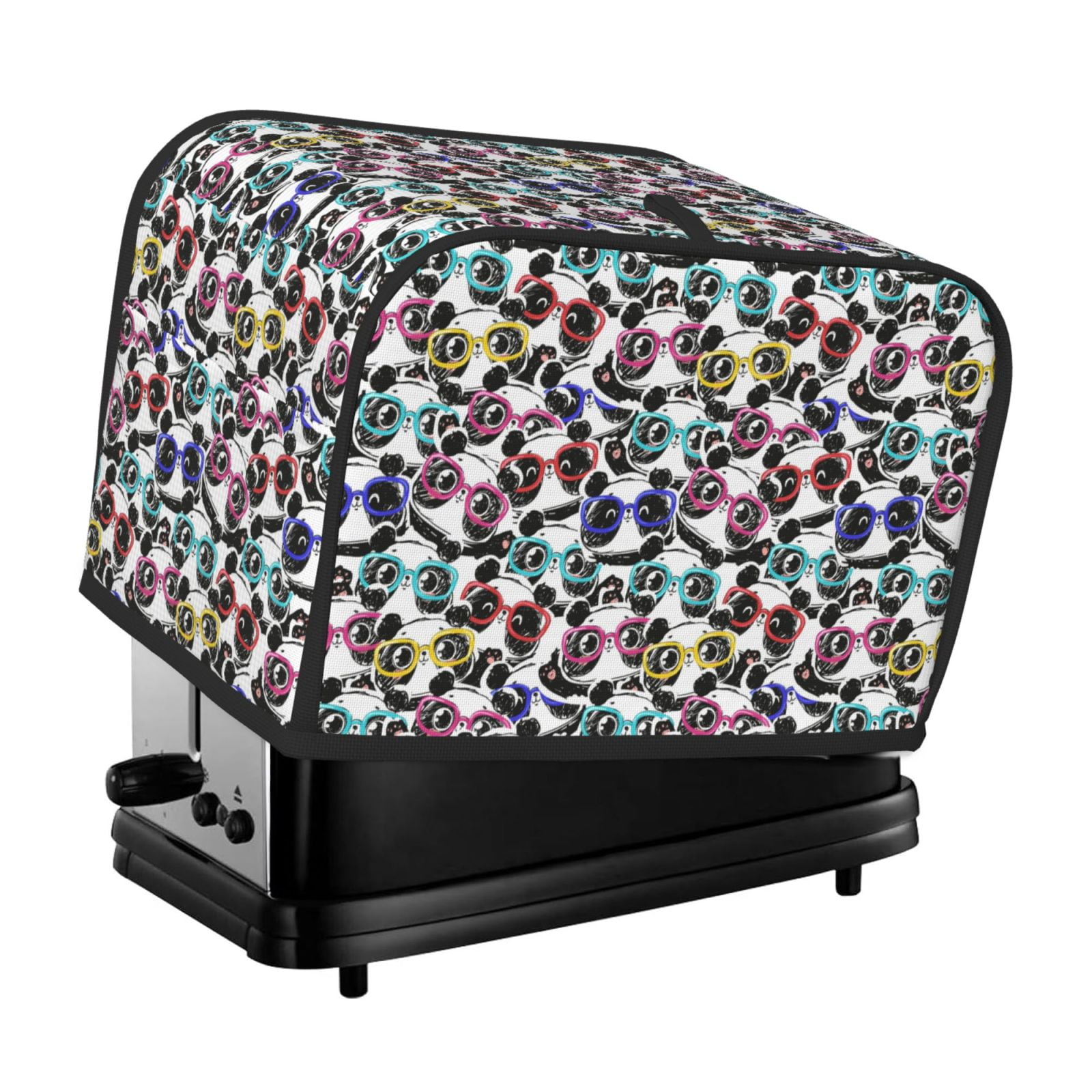 KLL Panda And Glasses Print 2 Slice Toaster Dust Covers Kitchen Small ...