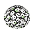 thumbnail image 1 of KLL Panda Bear Pattern Shower Cap & Bath Cap for Women,Reversible Oversized Waterproof Shower Caps for all Hair Lengths,Elastic Reusable Bathing Hair Cap, 1 of 6