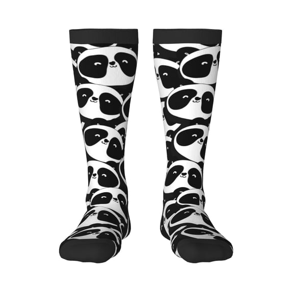 KLL Panda1 Print Cool Socks Men's Women's Crew Socks Funny Crazy Novelty Stockings