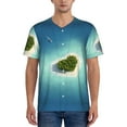 thumbnail image 1 of KLL Paradise Island for Men's Baseball Shirts,Short Sleeve Casual Shirts Button Down Shirt for Men Beach Summer Wedding Shirt-, 1 of 7
