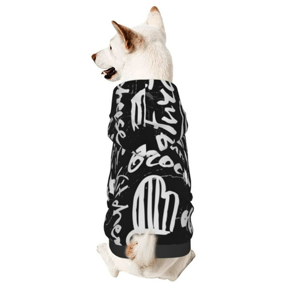 KLL Pasta Bacon for Basic Dog Hoodie - Pet Hoodie Sweater with Leash Hole - Cute Dog Sweatshirt - Pet Clothes Hooded Sweatshirt for Dog & Cat -X-Small
