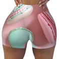 thumbnail image 1 of KLL Pastel Macarons Delight Pattern Workout Shorts for Women Scrunch Short Gym Yoga Running Sport Active Exercise Fitness Shorts, 1 of 5