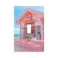 thumbnail image 1 of KLL Pastel Pink Beach Cafe Pattern Electrical Outlet Covers, 3" x 5" 1 Pack Electric Receptacle Plug Covers for Decorator Receptacle Outlet & Switch-Style T, 1 of 6