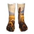 thumbnail image 1 of KLL Pastoral Sunflower Corgi Print Womens Crew Socks Athletic Middle Tube Long Socks Novelty Socks Gifts For Men, 1 of 7