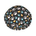thumbnail image 1 of KLL Paw Animal Pattern Shower Cap & Bath Cap for Women,Reversible Oversized Waterproof Shower Caps for all Hair Lengths,Elastic Reusable Bathing Hair Cap, 1 of 6