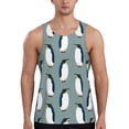 thumbnail image 1 of KLL Penguin Print Men's Muscle Gym Workout Stringer Tank Tops Bodybuilding Fitness T-Shirts Tank Tops Men-X-Large, 1 of 7