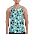 thumbnail image 1 of KLL Penguins Print Men's Muscle Gym Workout Stringer Tank Tops Bodybuilding Fitness T-Shirts Tank Tops Men-Large, 1 of 7