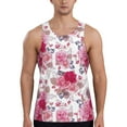 thumbnail image 1 of KLL Peonies And Roses Print Men's Muscle Gym Workout Stringer Tank Tops Bodybuilding Fitness T-Shirts Tank Tops Men-X-Large, 1 of 7