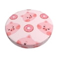 thumbnail image 1 of KLL Pigs Head And Donuts Round Bar Chair Cushion Cover 12 inch ,Bar Stool Protector with Elastic, Soft Washable, 1 of 6