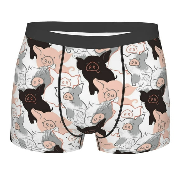 KLL Pigs Men's Cotton Boxer Briefs Underwear-Medium