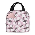 thumbnail image 1 of KLL Pineapple Flamingo Print Insulated Lunch Bag Women, Reusable Cute Tote Lunch Box for Adult & Men, Leakproof Cooler Lunch Bags for Work Office Travel Picnic, 1 of 5