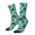 thumbnail image 1 of KLL Pineapple Sea Turtle Print Cool Socks Men's Women's Crew Socks Funny Crazy Novelty Stockings, 1 of 6