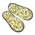 thumbnail image 1 of KLL Pineapple Slippers for Women Men House Slip on Indoor Outdoor Bedroom Furry Fleece Lined Ladies Comfy Anti-Skid Rubber Hard Sole-Medium, 1 of 8