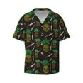 thumbnail image 1 of KLL Pineapples Print Men's Shirt Short Sleeve Button Down Summer Cuba Beach Shirts- XX-Large, 1 of 7