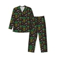 thumbnail image 1 of KLL Pineapples Sleepwear Mens Flannel Pajamas,Long Cotton Pj Set, 1 of 1