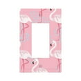 thumbnail image 1 of KLL Pink Flamingo Wall Plate,Gloss Finish,Standard Size 1 - 5" x 3", Polycarbonate Thermoplastic,Electric Receptacle Plug Covers, 1 of 6
