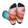 thumbnail image 1 of KLL Pink Float Ring On Beach Print Cool Socks Men's Women's Crew Socks Funny Crazy Novelty Stockings, 1 of 7