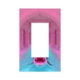 thumbnail image 1 of KLL Pink Shark Pool Fantasy Pattern Electrical Outlet Covers, 3" x 5" 1 Pack Electric Receptacle Plug Covers for Decorator Receptacle Outlet & Switch-Style U, 1 of 6