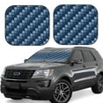 thumbnail image 1 of KLL Pixel Grid Windshield Sun Shade 2-Piece Foldable Car Front Window Sunshade for Most Sedans SUV Truck- Large, 1 of 5