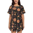 thumbnail image 1 of KLL Pizzas Mushrooms Print Pajama Set for Women Short Sleeve Sleepwear Pjs Soft 2 Piece Lounge Sleepwear Sets-3X-Large, 1 of 6