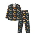 thumbnail image 1 of KLL Plaid Dachshund Sleepwear Mens Flannel Pajamas,Long Cotton Pj Set, 1 of 7