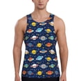 thumbnail image 1 of KLL Planets And Stars Print Men's Muscle Gym Workout Stringer Tank Tops Bodybuilding Fitness T-Shirts Tank Tops Men-X-Large, 1 of 7