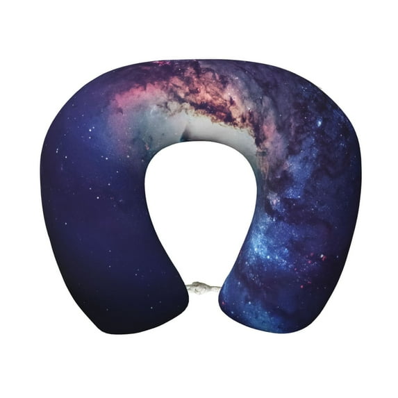 KLL Planets Stars And Galaxies Pattern Memory Foam Cervical Neck Pillow Versatile U-Shaped Pillows for Home/Office/Camping/Travelling/Soft Washable Cover
