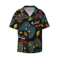 thumbnail image 1 of KLL Play Game3 Print Men's Shirt Short Sleeve Button Down Summer Cuba Beach Shirts- Medium, 1 of 7