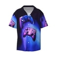 thumbnail image 1 of KLL Play Gaming Print Men's Shirt Short Sleeve Button Down Summer Cuba Beach Shirts- Large, 1 of 7