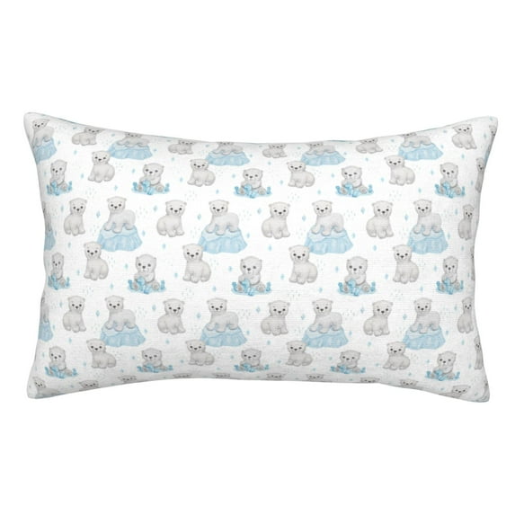 KLL Playful Polar Bear Pals Pillow Covers Envelope Closure,Super Soft and Cozy Fuzzy Fleece Pillow Case Cover