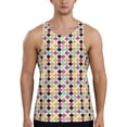 thumbnail image 1 of KLL Polka Dot Print Men's Muscle Gym Workout Stringer Tank Tops Bodybuilding Fitness T-Shirts Tank Tops Men-X-Large, 1 of 7