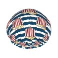 thumbnail image 1 of KLL Popcorn Pattern Shower Cap & Bath Cap for Women,Reversible Oversized Waterproof Shower Caps for all Hair Lengths,Elastic Reusable Bathing Hair Cap, 1 of 6